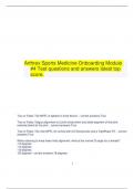  Arthrex Sports Medicine Onboarding Module #4 Test questions and answers latest top score.