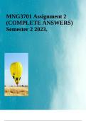 MNG3701 Assignment 2 (COMPLETE ANSWERS) Semester 2 2023