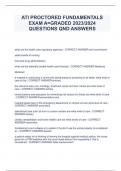 ATI PROCTORED FUNDAMENTALS EXAM A=GRADED 2023/2024  QUESTIONS QND ANSWERS