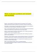   HESI vocabulary questions and answers well illustrated.