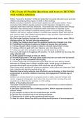 Preparing For CDA Exam 2023;Verified solutions  CDA Stands for: Child Development Associate Which area does not have a CDA credential? School Age Which of the following is not an indicator of well-trained early childhood educators? They take frequent coff