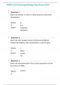 NRNP 6635 Psychopathology Final Exam 2023..