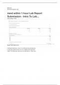 Science • Chemistry • need within 1 hour Lab Report Submission  - Intro To Lab Measurements Introduction to Laboratory Measurements Are you completing this experiment online? Yes Dimensions and masses of solid objects Identification number of assigned obj