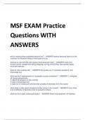 MSF EXAM Practice  Questions WITH  ANSWERS 2023/2024