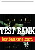 Test Bank For Listen to This 4th Edition All Chapters - 9780137537051