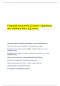   Financial Accounting Chapter 1 questions and answers latest top score.