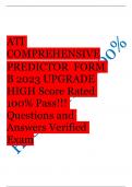 ATI COMPREHENSIVE PREDICTOR  FORM B 2023 UPGRADE HIGH Score Rated 100% Pass!!! Questions and Answers Verified Exam