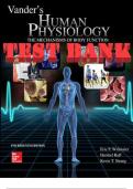 Vanders Human Physiology The Mechanisms of Body Function 14th Edition Widmaier Test Bank