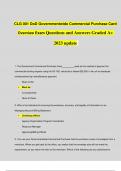 CLG 001 DoD Governmentwide Commercial Purchase Card Overview Exam Questions and Answers Graded A+  2023 update