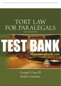 Test Bank For Tort Law for Paralegals 2nd Edition All Chapters - 9780137548583