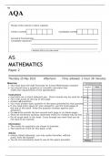 AQA AS MATHEMATICS Paper 2 QUESTION PAPER 2023