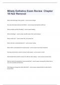 Milady Esthetics Exam Review- Chapter 18 Hair Removal questions and verified correct answers