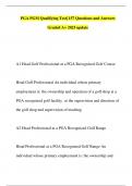 PGA PGM Qualifying Test| 157 Questions and Answers  Graded A+ 2023 update