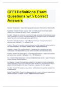 CFEI Definitions Exam Questions with Correct Answers 