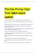 Florida Pump Ops  Test Q&A Latest update