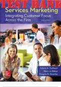 TEST BANK & INSTRUCTOR RESOURCE for Services Marketing: Integrating Customer Focus Across the Firm 7th Edition by Valarie A. Zeithaml, Mary Jo Bitner and Dwayne Gremler | All 16 Chapters