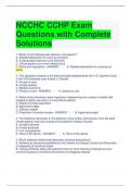 NCCHC CCHP Exam	 Questions with Complete	 Solutions	