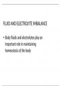 Fluid and Electrolyte imbalance