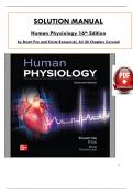 Solution Manual For Human Physiology 16th Edition By Stuart Fox; Krista Rompolski, ISBN: 9781260720464, All 20 Chapters Covered, Verified Latest