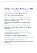   ENP Exam Questions And Answers 2023