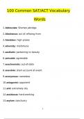 100 Common SAT/ACT Vocabulary Words