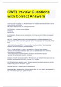 CWEL review Questions with Correct Answers 