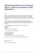HESI Reading Questions, Hesi Vocabulary, HESI A2 - Reading Comprehension! VERY IMPORTANT!!!HESI Reading Questions, Hesi Vocabulary, HESI A2 - Reading Comprehension! VERY IMPORTANT!!!