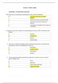  NURSING 2058 EXAM 1: STUDY GUIDE CHAPTER 1: NUTRITION & HEALTH QUESTIONS AND VERIFIED ANSWERS 