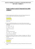 KAPLAN MEDICAL SURGICAL INTEGRATED TEST 2023 100% CORRECT LATEST VERSION.