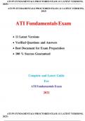 ATI PN FUNDAMENTALS PROCTORED EXAM (11 LATEST VERSIONS, 2023).