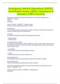 Emergency Vehicle Operations and Control Course (EVOC) Certification Exam BUNDLE || 2023/24 Law Enforcement Recruit Academy, 720 Hours || With Complete Questions & Answers (100% Verified- Rated A+) || Guaranteed Pass!!