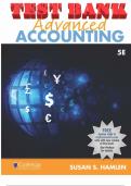 Advanced Accounting, 5th Edition by Susan S. Hamlen Test Bank