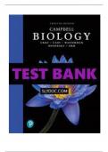 TEST BANK FOR CAMPBELL BIOLOGY 12TH EDITION URRY CAIN (COMPLETE WITH ALL CHAPTERS)