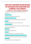 UPDATED AANP-FNP lightning round review- #2 testbank 2024/2025 questions and  answers 100% correct  (This is a very helpful material)