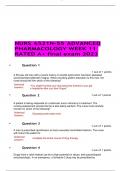 NURS 6521N-55 ADVANCED PHARMACOLOGY WEEK 11 RATED A+ final exam 2023