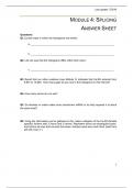 MODULE 4: SPLICING ANSWER SHEET - St. Edward's University BIOL MISC