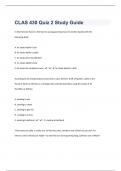 CLAS 430 Quiz 2 |83 Study Guide Questions With Correct Answers