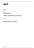 ocr A Level Mathematics A (H240/02) QUESTION PAPER AND MARK SCHEME June2023.