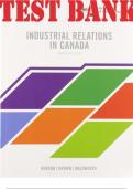  TEST BANK for Industrial Relations in Canada by Hebdon Robert, Brown Travor and Walsworth Scott  | Complete 12 Chapters