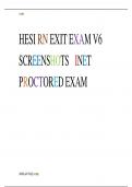 HESI RN EXIT EXAM V1 -V6 SCREENSHOTS INET PROCTORED EXAM 2022  PACKAGE DEAL 