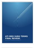 ATI MED SURG TERMS FINAL REVIEW