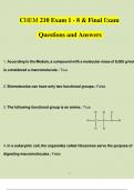 CHEM 210 Module Exams' 1, 2, 3, 4, 5, 6, 7, 8, & Final Exam Newest Questions and Answers (2023/2024) (Verified by Expert)