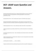 DCF- UDAP exam Question and Answers.