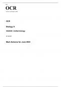 OCR A Level Biology A H420/03 JUNE 2023 MARK SCHEME: Unified biology