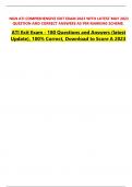 NGN ATI COMPREHENSIVE EXIT EXAM 2023 WITH LATEST MAY 2023 QUESTION AND CORRECT ANSWERS AS PER MARKING SCHEME. ATI Exit Exam - 180 Questions and Answers (latest Update), 100% Correct, Download to Score A 2023