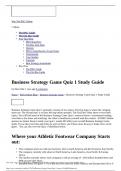 Business Strategy Game Quiz 1 Answers -- WinBSGOnline- SUNY Oswego MGT MGT-495