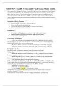 NUR 3029: Health Assessment Final Exam Study Guide