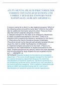 ATI PN MENTAL HEALTH PROCTORED 2020 VERSION CONTAINS 60 QUESTIONS AND CORRECT DETAILED ANSWERS WITH RATIONALES |ALREADY GRADED A+ 