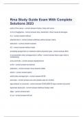 Rma Study Guide Exam With Complete Solutions 2023