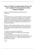 Elsevier: Mosby's Comprehensive Review for the Canadian PN Exam Questions With Complete Solutions